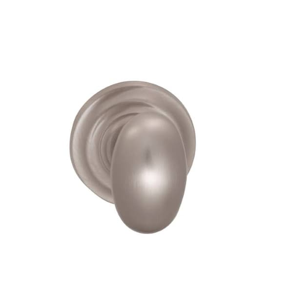 Knob with Traditional Rose Single Dummy Satin Nickel 434