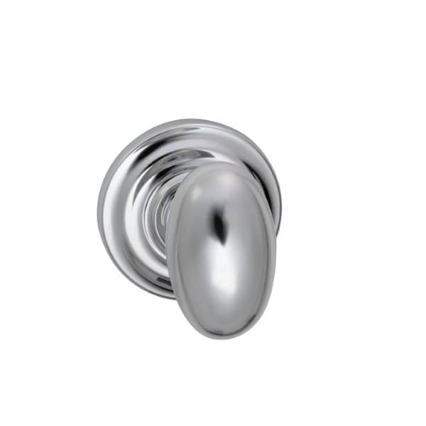 Knob with Traditional Rose Single Dummy Bright Chrome 434