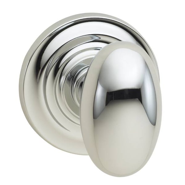Knob Traditional Rose Pass 2-3/8" BS Full Lip Strike Bright Chrome 434