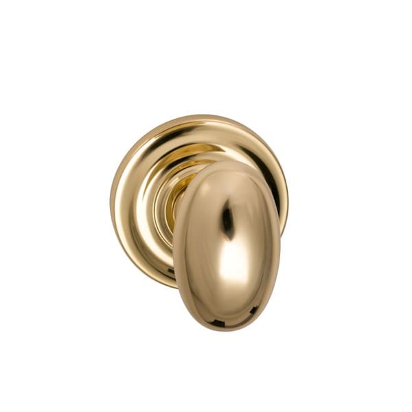 Knob Traditional Rose Priv 2-3/8" BS Full Lip Strike Bright Brass 434