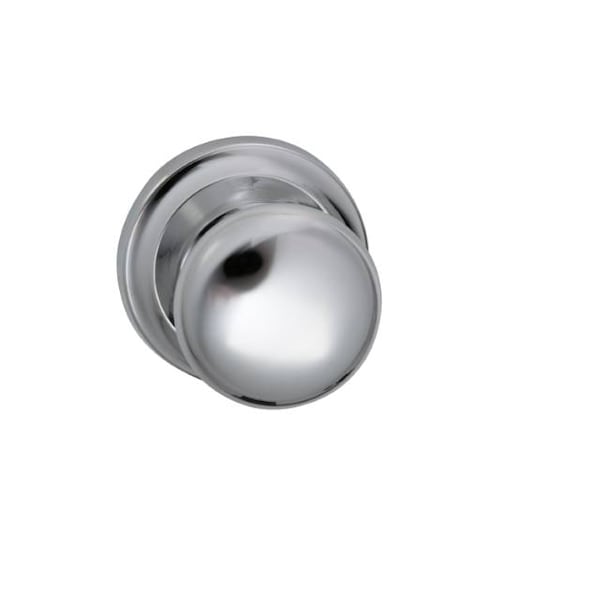 Knob 2-5/8" Rose Single Dummy Concealed Screws Bright Chrome 442