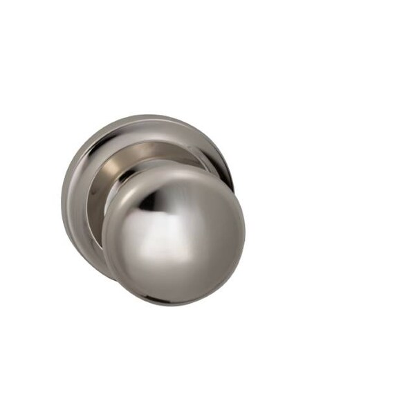 Knob 2-5/8" Rose Priv 2-3/4" BS T 1-3/4" Doors Bright Nickel 442