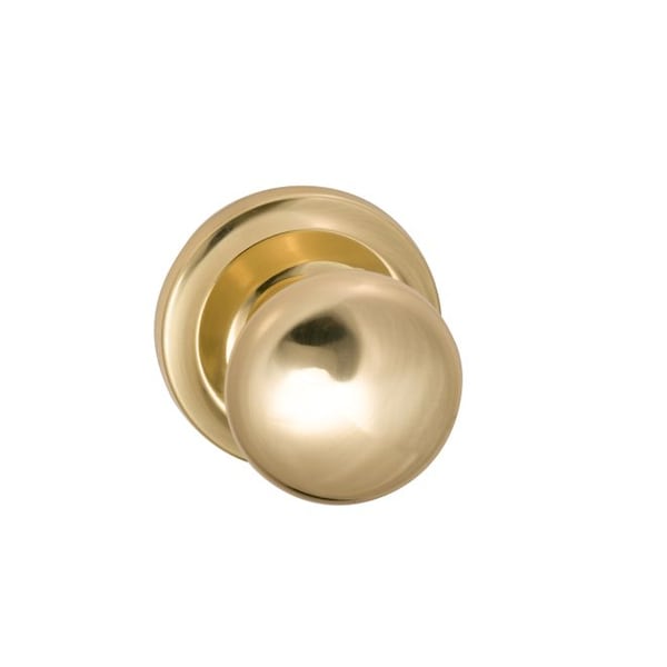 Knob 2-5/8" Rose Pass 238BS Full Lip 1-3/8" Doors Bright Brass 442