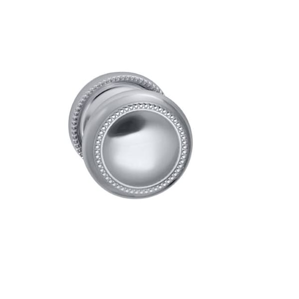 Knob 2-3/16" Rose Pass 2-3/8" BS T 1-3/4" Doors Bright Chrome 443