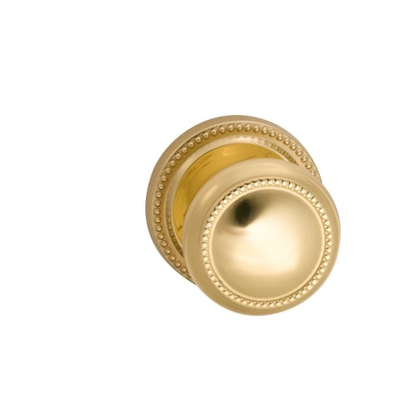 Knob 2-5/8" Rose Priv 2-3/4" BS T 1-3/4" Doors Bright Brass 443