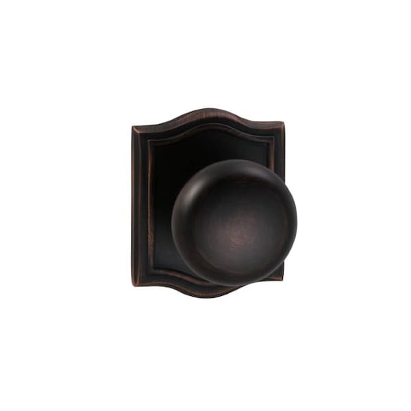 Knob with Arched Rose Single Dummy Knob Tuscan Bronze 458
