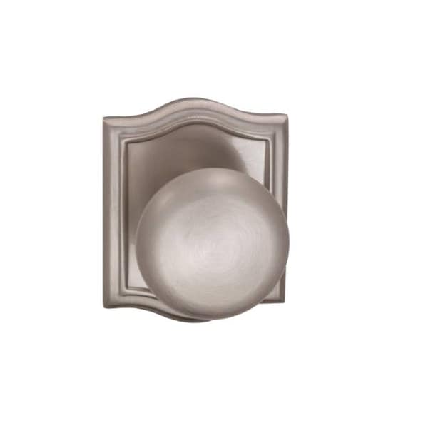 Knob Arched Rose Priv Knob 2-3/4" BS Full Lip Strike Satin Nickel 458