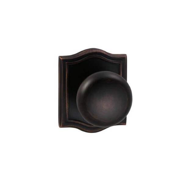 Knob Arched Rose Pass Knob 2-3/4" BS T Strike Tuscan Bronze 458