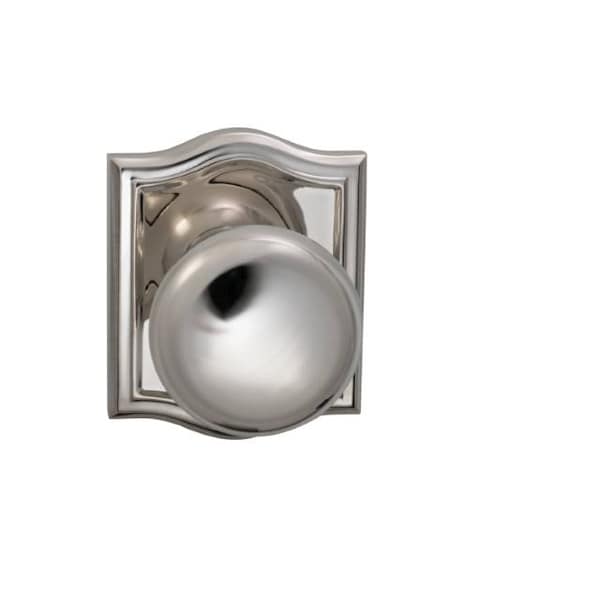 Knob Arched Rose Priv Knob 2-3/8" BS T Strike Bright Nickel 458
