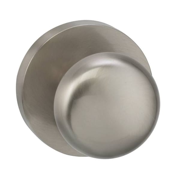 Knob Modern Rose Pass Knob 2-3/4" BS Full Lip Strike Satin Nickel 458