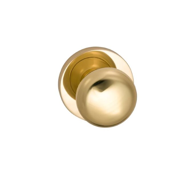 Knob Modern Rose Pass Knob 2-3/8" BS T Strike Bright Brass 458