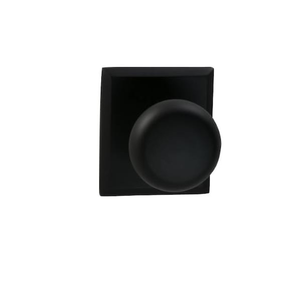 Knob with Rectangular Rose Single Dummy Knob Oil Rubbed Bronze 458