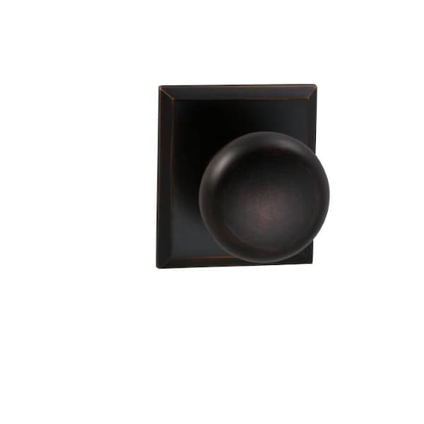 Knob with Rectangular Rose Single Dummy Knob Tuscan Bronze 458