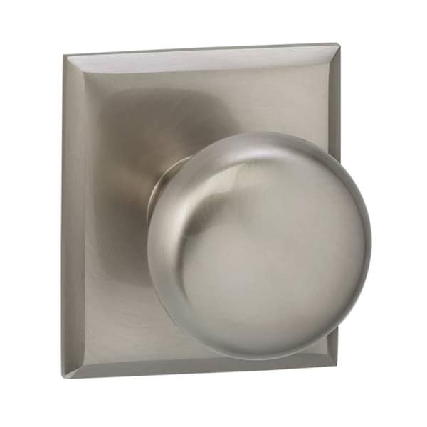 Knob Rectangular Rose Pass Knob 2-3/4" BS T Strike Satin Nickel 458