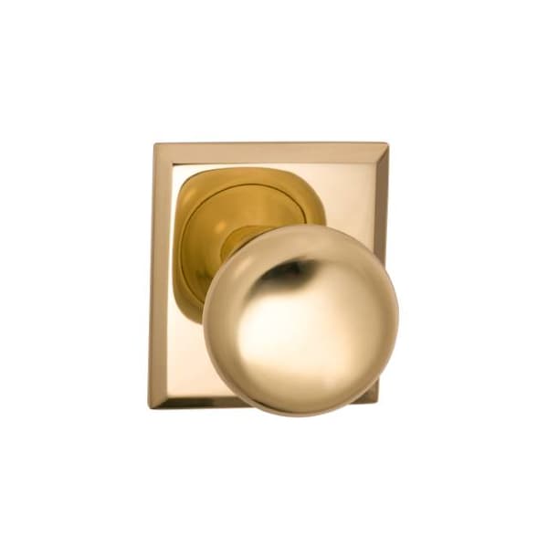 Knob Rectangular Rose Priv Knob 2-3/8" BS T Strike Bright Brass 458