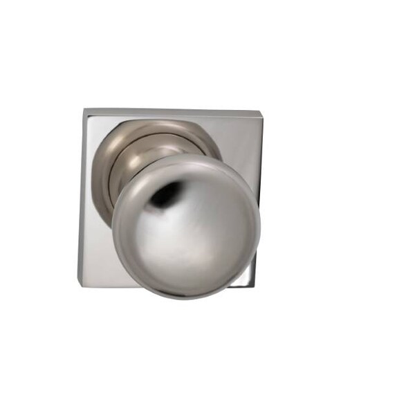 Knob Square Rose Priv Knob 2-3/4" BS Full Lip Strike Bright Nickel 458
