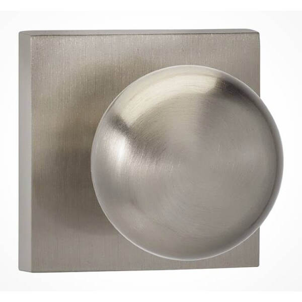 Knob Square Rose Pass Knob 2-3/4" BS T Strike Satin Nickel 458