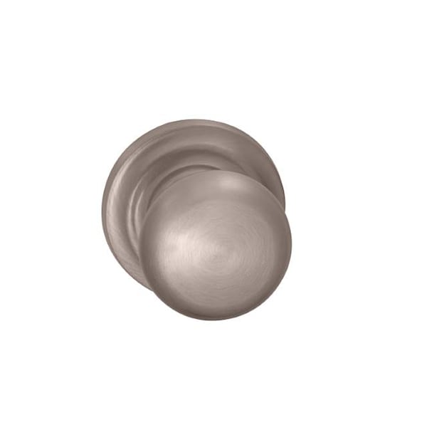 Knob with Traditional Rose Single Dummy Knob Satin Nickel 458