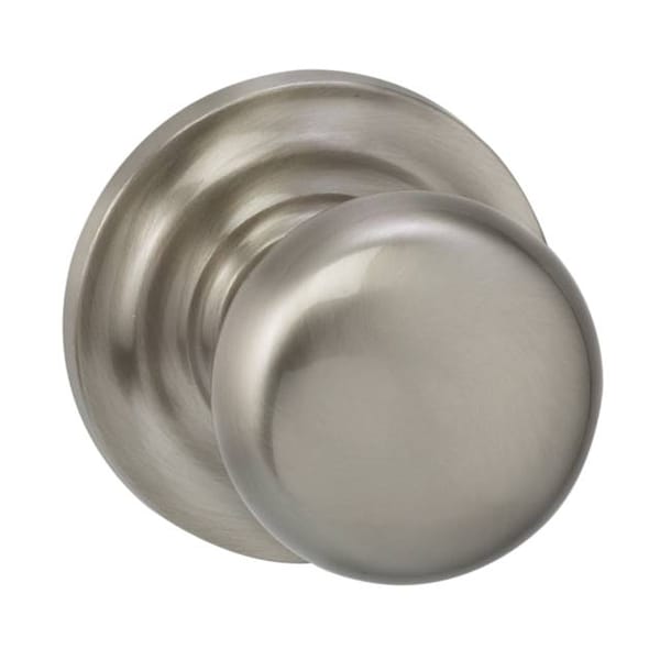 Knob Traditional Rose Pass Knob 2-3/4" BS Full Lip Satin Nickel 458