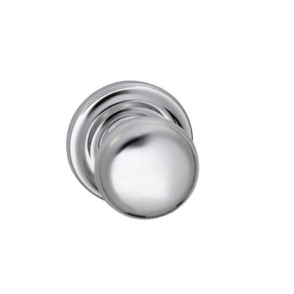 Knob Traditional Rose Priv Knob 2-3/4" BS Full Lip Bright Chrome 458