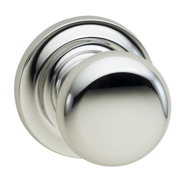 Knob Traditional Rose Pass Knob 2-3/8" BS Full Lip Bright Chrome 458
