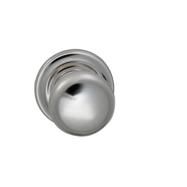 Knob Traditional Rose Priv Knob 2-3/8" BS Full Lip Bright Nickel 458