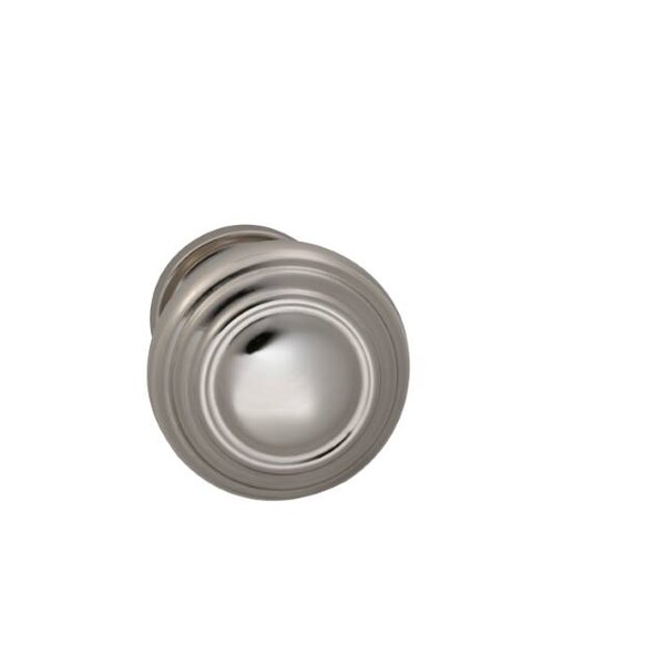 Knob 1-3/4" Rose Pass 2-3/8" BS T 1-3/4" Doors Bright Nickel 472