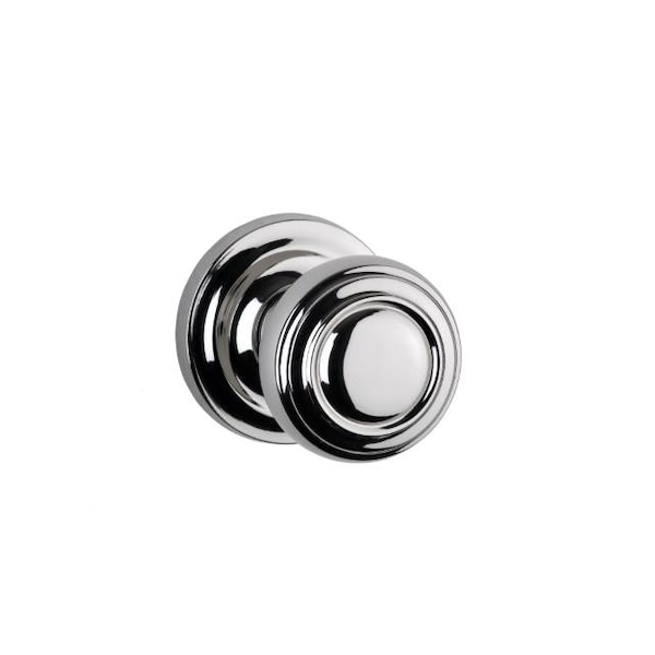 Knob 2-3/16" Rose Pass 2-3/8" BS T 1-3/4" Doors Bright Chrome 472