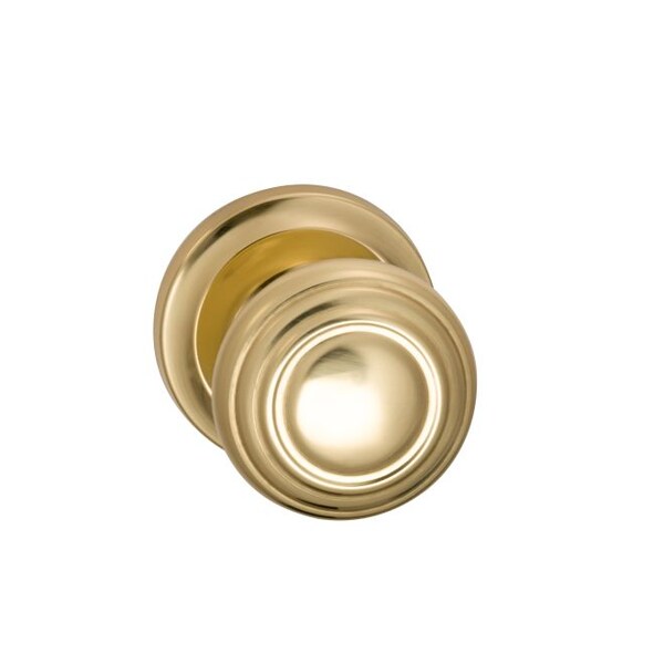 Knob 2-5/8" Rose Pass 238BS Full Lip 1-3/8" Doors Bright Brass 472