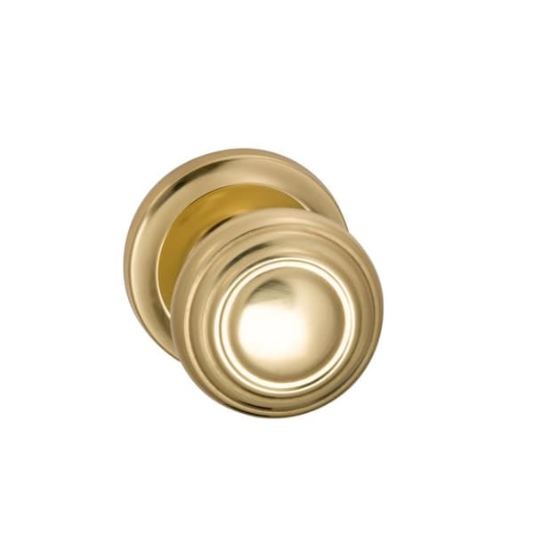 Knob 2-5/8" Rose Priv 238BS Full Lip 1-3/8" Doors Bright Brass 472