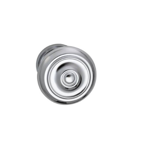 Knob with 1-3/4" Rose Single Dummy Bright Chrome 473