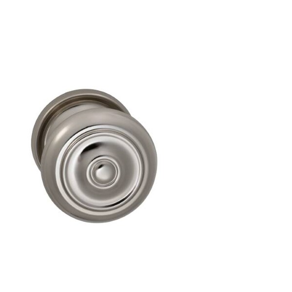 Knob 2-3/16" Rose Pass 2-3/4" BS T 1-3/4" Doors Bright Nickel 473