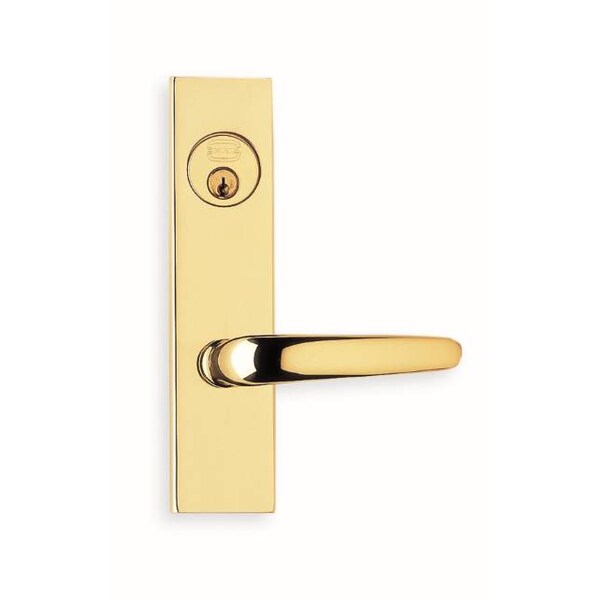 LH 762 LVR 4000 Plate SGL CYL 2-1/2" Backset Mortise Lock Bright Brass