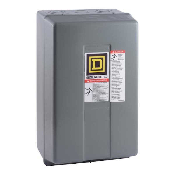 Contactor, Type L, multipole lighting, electrically held, 30A, 6 pole, 600V, 24VAC 60Hz coil, NEMA 1
