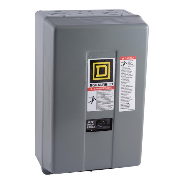 Contactor, Type L, multipole lighting, electrically held, 30A, 8 pole, 600V, 110/120VAC 50/60Hz coil, NEMA 1