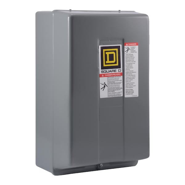 Contactor, Type L, multipole lighting, mechanically held, 30A, 4 pole, 600V, 110/120VAC 50/60Hz coil, NEMA 1, +option
