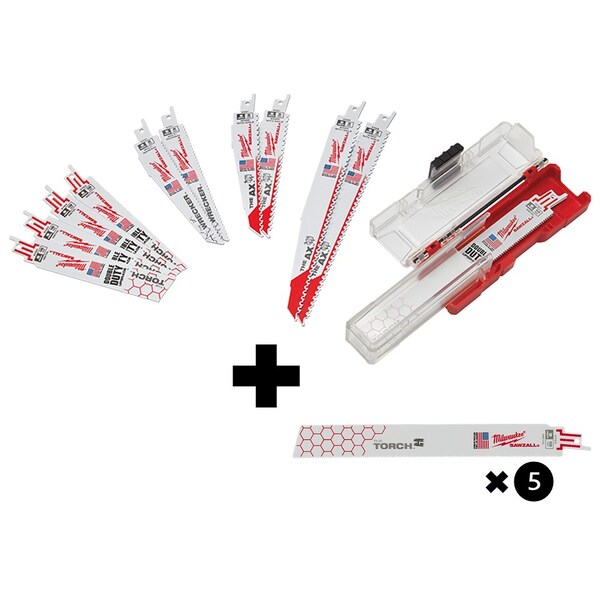 SAWZALL SET, DEMO, 12PC, w/18T9LG TORCH 5PK