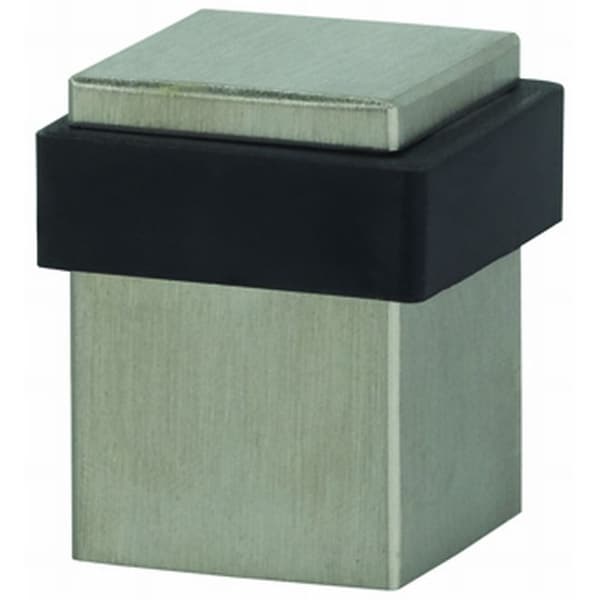 Square Modern Floor Stop, Satin Stainless