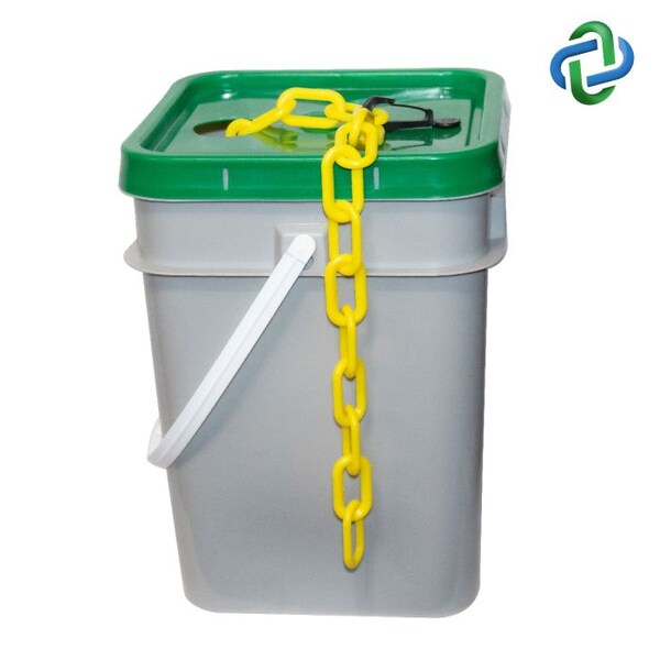 Yellow Plastic Chain Pail 3"(#10, 76 mm
