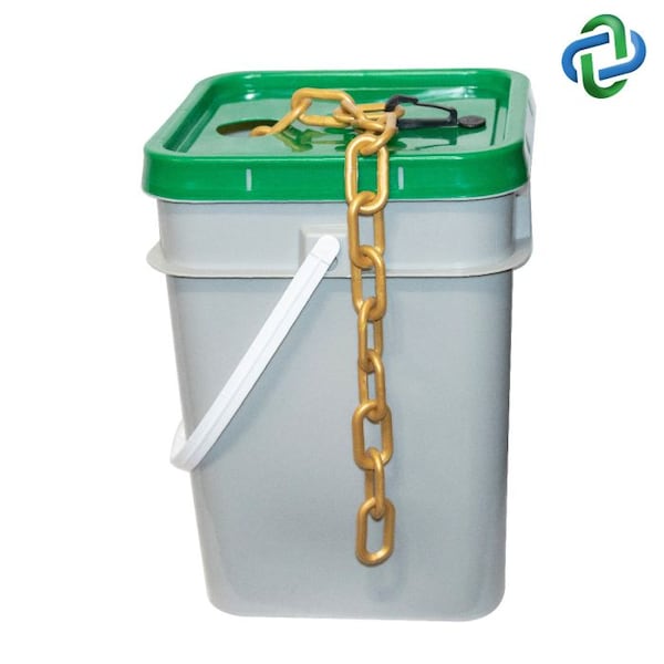 Gold Plastic Chain Pail 3"(#10, 76 mm)x