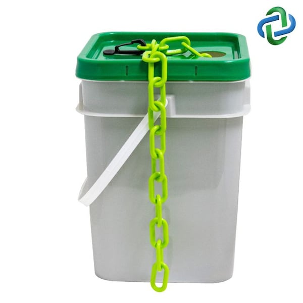 Safety Green Plastic Chain Pail 1"(#4, 2