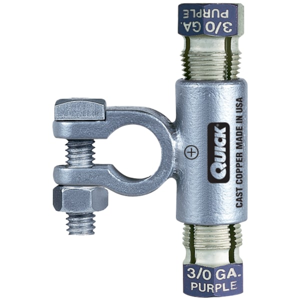 Univ, Compression Flag Connector, 4 Ga, PK5