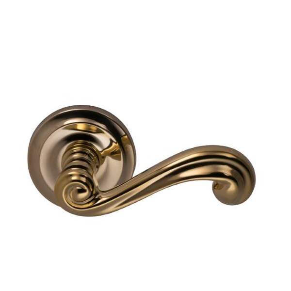 Right Hand 55 Lever 2-5/8" Rose Single Dummy Unlacquered Bright Brass