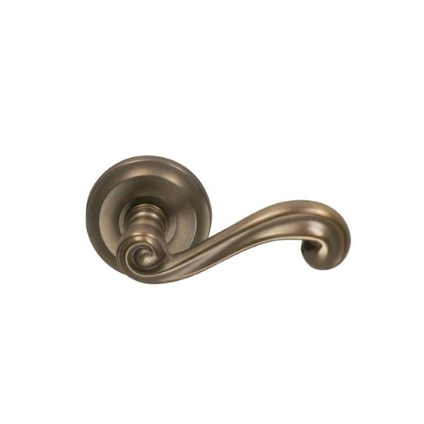 Right Hand 55 Lever 2-5/8" Rose Single Dmy Unlacquered Antique Bronze
