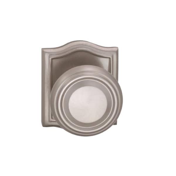 Privacy 565 Knob Arched Rose, 2-3/4" Backset and T Strike Satin Nickel