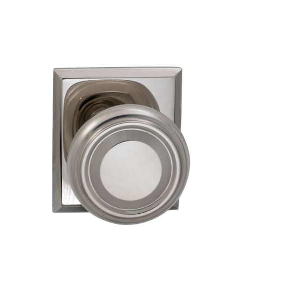 Single Dummy 565 Knob with Rectangular Rose Bright Nickel