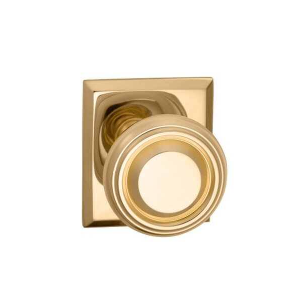 Single Dummy 565 Knob with Rectangular Rose Bright Brass