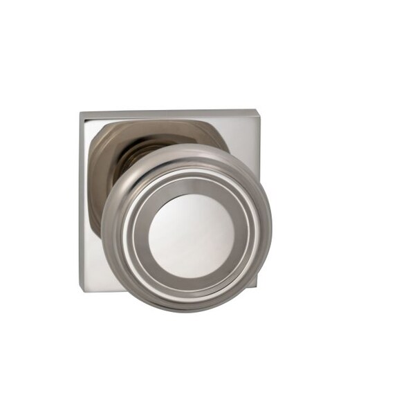 Single Dummy 565 Knob with Square Rose Bright Nickel