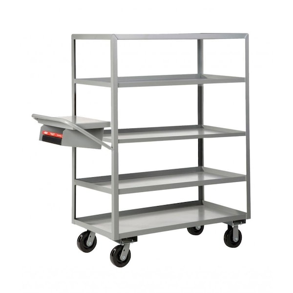 Order Picking Stock Cart, 12 ga. Steel, 3600 lb Load Capacity, 3 Shelves, 46-1/2" H
