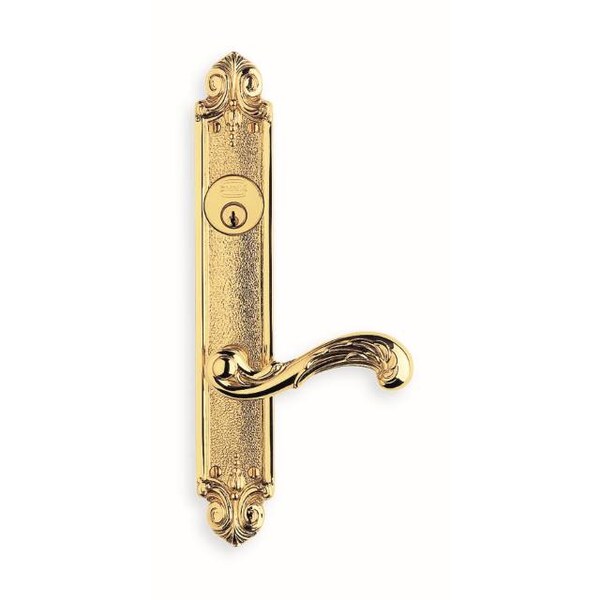 LVR 60000 Plates Entry RH 1-1/2" Backset Mortise Lock Bright Brass 251